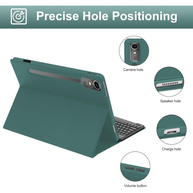 Чохол-клавіатура для Lenovo Tab P12 12.7", темно-зелений (2134)