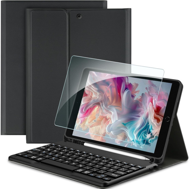 Чехол-клавиатура EasyAcc K02, совместимый с iPad 10.2 дюйма, черный (3038)