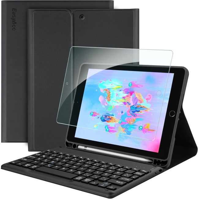 Чохол-клавіатура EasyAcc K02,  сумісний з iPad 6-го покоління, чорний (3037)