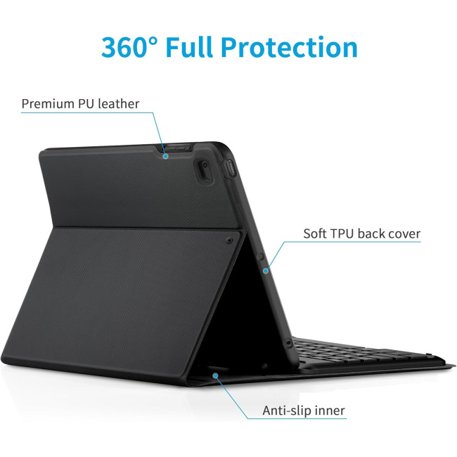 Чохол-клавіатура EasyAcc K02,  сумісний з iPad 6-го покоління, чорний (3037)