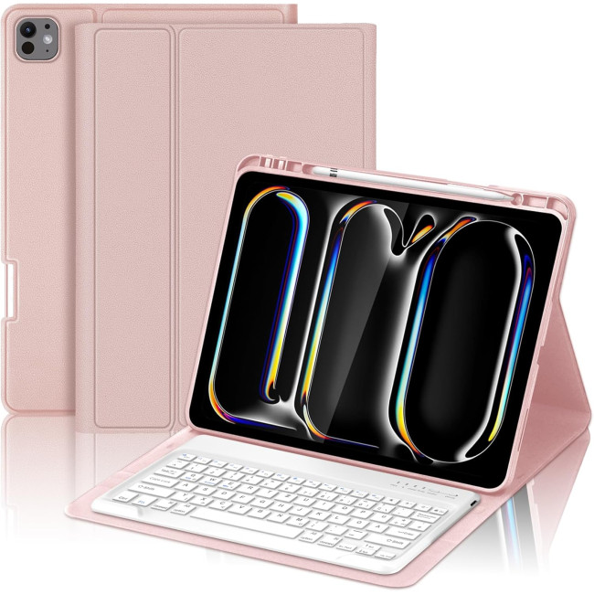 Чохол-клавіатура FOGARI для iPad Pro 13 2024, рожеве золото (2136)