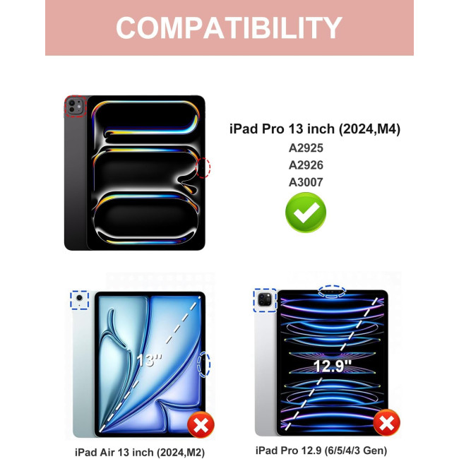 Чохол-клавіатура FOGARI для iPad Pro 13 2024, рожеве золото (2136)