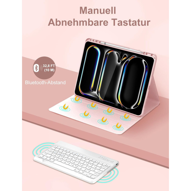 Чохол-клавіатура FOGARI для iPad Pro 13 2024, рожеве золото (2136)