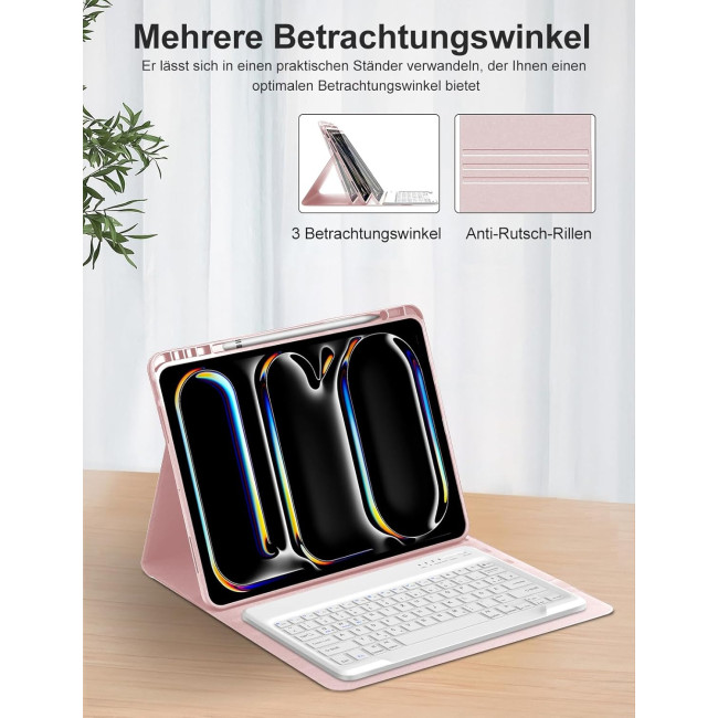 Чохол-клавіатура FOGARI для iPad Pro 13 2024, рожеве золото (2136)