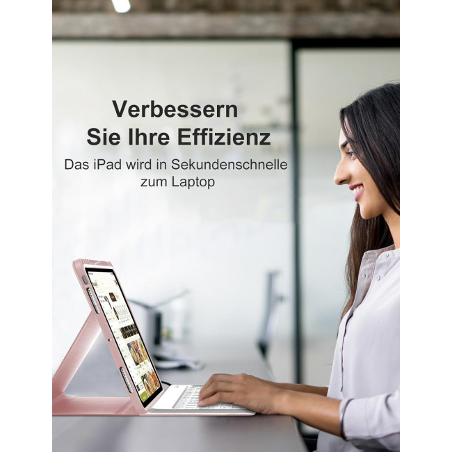 Чохол-клавіатура FOGARI для iPad Pro 13 2024, рожеве золото (2136)