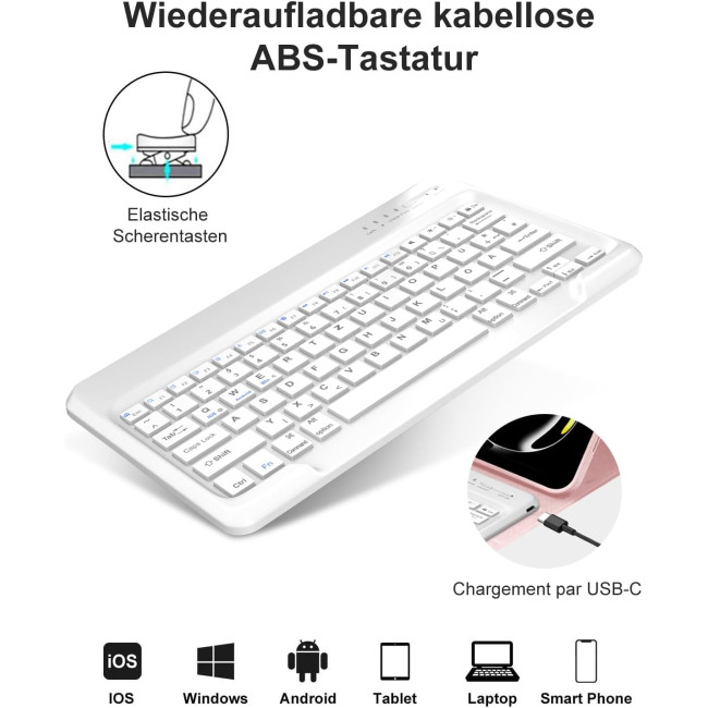 Чохол-клавіатура FOGARI для iPad Pro 13 2024, рожеве золото (2136)