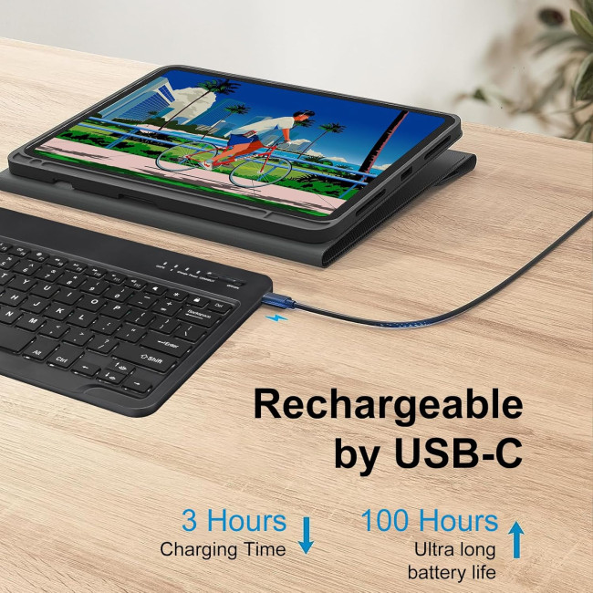 Чохол-клавіатура FOGARI для Samsung Galaxy Tab S10 Plus 12.4 дюйма, чорний (2130)