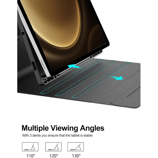 Чохол-клавіатура FOGARI для Samsung Galaxy Tab S10 Plus 12.4 дюйма, чорний (2130)