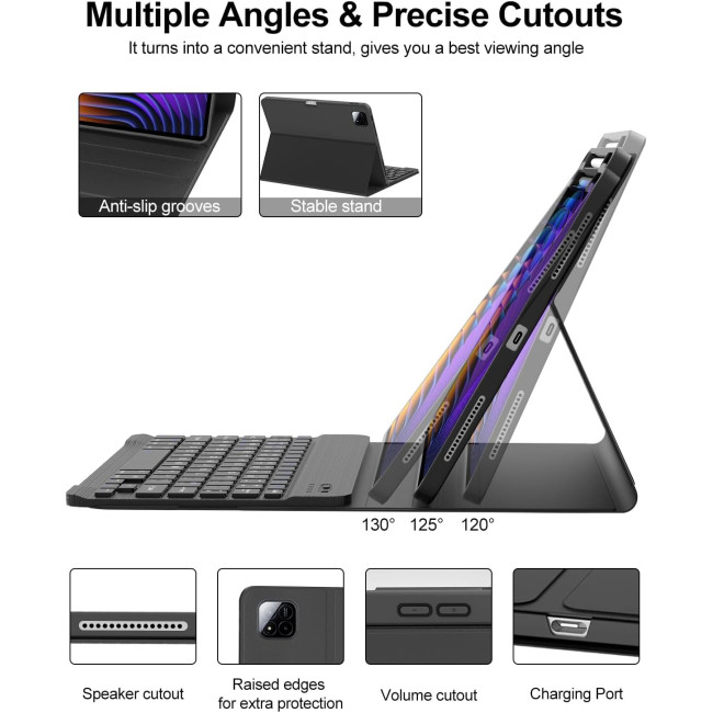 Чохол-клавіатура FOGARI для Xiaomi Pad 7 Pro 2024, чорний (2155)