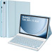 Чехол-клавиатура HOTLIFE для Samsung Galaxy Tab А9+ 11 дюймов 2023 (SM-X210/X215/X216B), светло-голубой (2032) № 