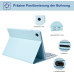 Чехол-клавиатура HOTLIFE для Samsung Galaxy Tab А9+ 11 дюймов 2023 (SM-X210/X215/X216B), светло-голубой (2032) № 2