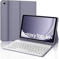 Чехол-клавиатура JADEMALL AZERTY для Galaxy Tab A9+/Tab A9 Plus 2023 11 дюймов, фиолетовый (3091)