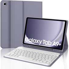 Чохол-клавіатура JADEMALL AZERTY для Galaxy Tab A9+/Tab A9 Plus 2023 11 дюймів, фіолетовий (3091)