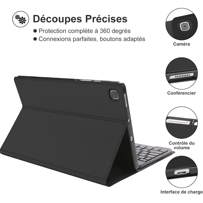 Чохол-клавіатура JADEMALL Clavier Samsung Tab S6 Lite 2024, чорний (3092)