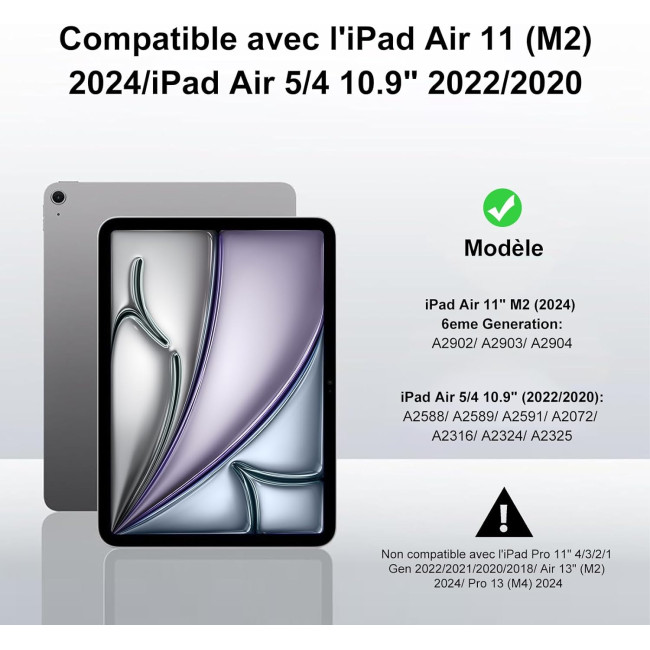 Чохол-клавіатура JADEMALL для iPad Air 11 дюймів 2025 M3, темно-зелена (3080)