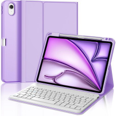 Чохол-клавіатура JADEMALL для iPad Air 11" M3 2025/M2 2024, світло-фіолетовий (3076)
