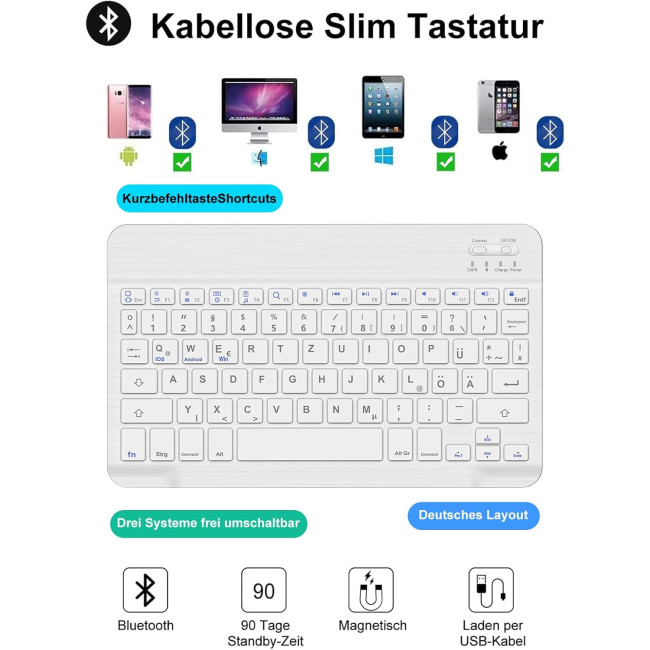 Чохол-клавіатура JADEMALL Xiaomi Pad 7 Pro для Xiaomi Pad 7 / Mi Pad 7 Pro 11.2 дюймів 2024, лавандово-фіолетовий (3112)