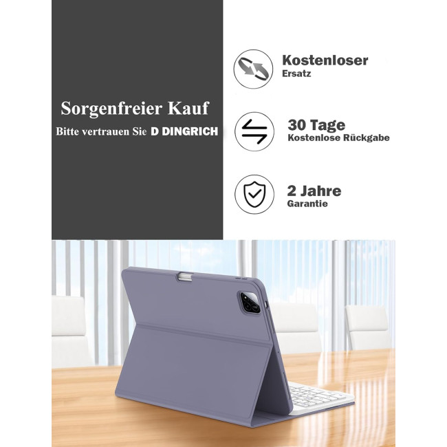 Чохол-клавіатура JADEMALL Xiaomi Pad 7 Pro для Xiaomi Pad 7 / Mi Pad 7 Pro 11.2 дюймів 2024, лавандово-фіолетовий (3112)