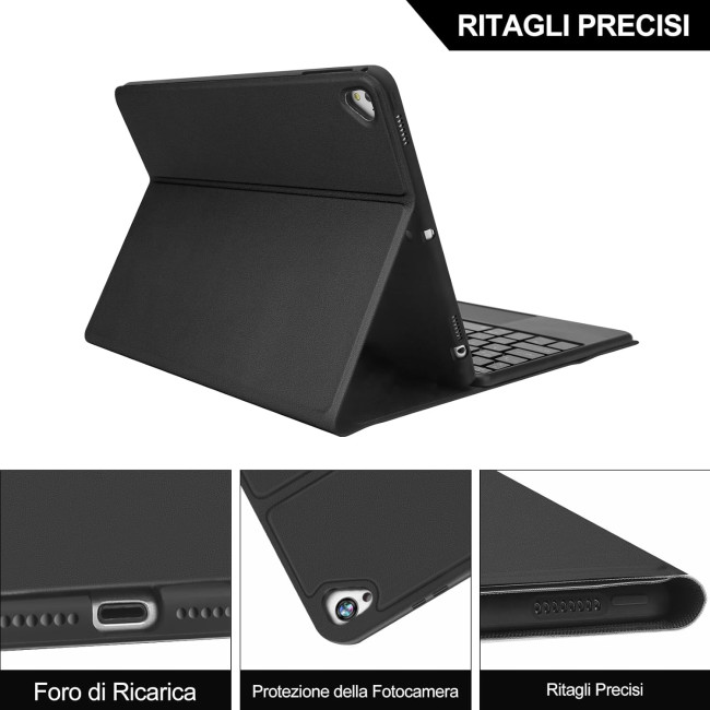 Чохол-клавіатура JADEMALL з тачпадом для iPad 9-го/8-го/7-го покоління 10,2 дюймів, чорна (3094)