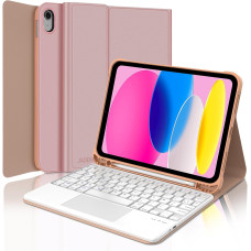 Чохол-клавіатура JADEMALL з трекпадом для iPad 10/11-го покоління, рожевий (3079)