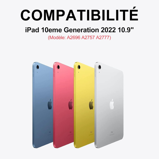 Чохол-клавіатура JADEMALL з трекпадом для iPad 10/11-го покоління, рожевий (3079)