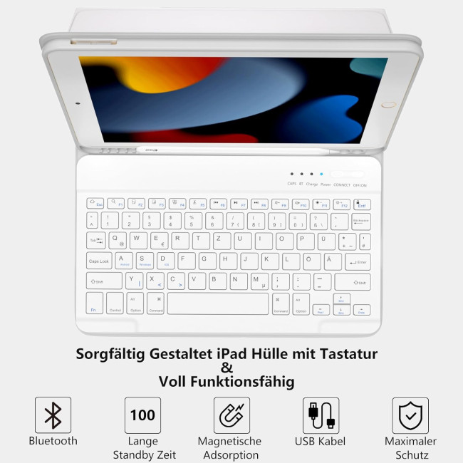 Чохол-клавіатура TQQ DEGW10.2PTJP для iPad 10.2, сірий (2122)