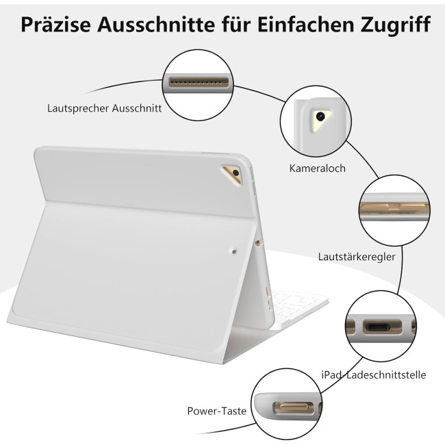 Чохол-клавіатура TQQ DEGW10.2PTJP для iPad 10.2, сірий (2122)