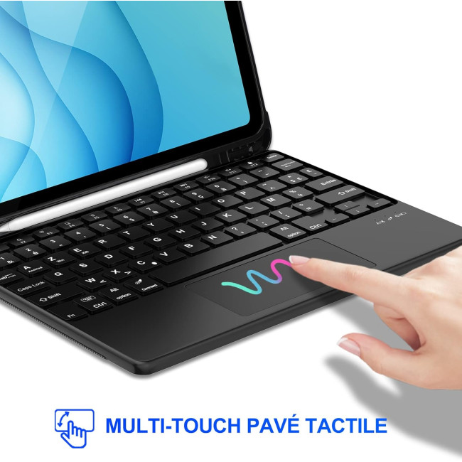 Чохол-клавіатура з трекпадом для iPad 10/11-го покоління 2024/2025 A16, чорний (3082)