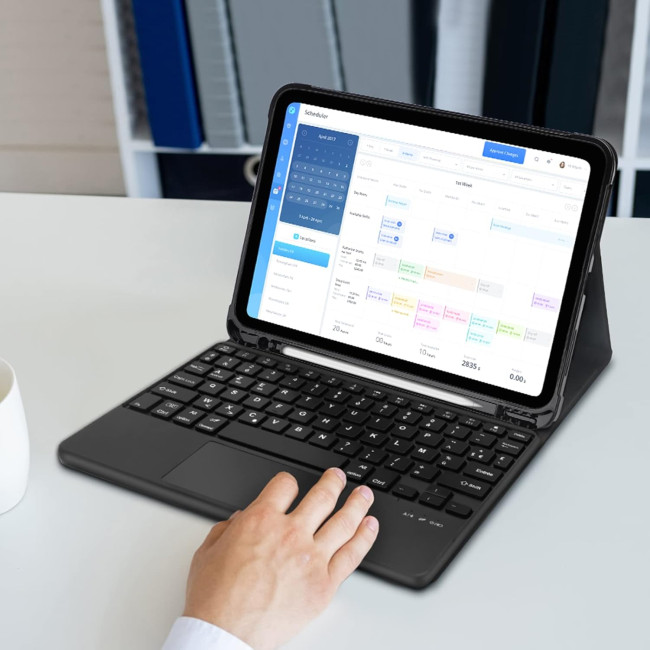 Чохол-клавіатура з трекпадом для iPad 10/11-го покоління 2024/2025 A16, чорний (3082)