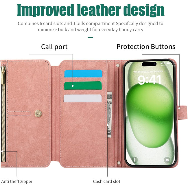 Чохол UEEBAI для iPhone 15 Pro Max 6.7 дюймів, рожеве золото (4098)