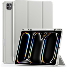 Чохол Vobafe для iPad Pro 13 (M4) 2024 з тримачем для олівців, трискладною підставкою, гнучка задня кришка TPU, світло-сірий (2042)