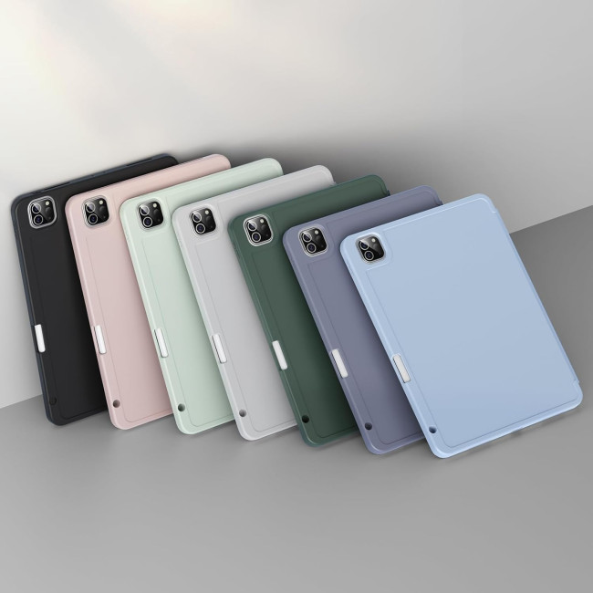 Чохол ZOYU для iPad Pro 11 дюймів 4-го/3-го/2-го покоління 2022/2021/2020 з тримачем для олівців, м'яка задня панель з ТПУ, чорний (2046)