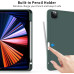 Чохол ZOYU для iPad Pro 11 дюймів 4-го/3-го/2-го покоління 2022/2021/2020 з тримачем для олівців, м'яка задня панель з ТПУ, темно-зелений (2045) № 3
