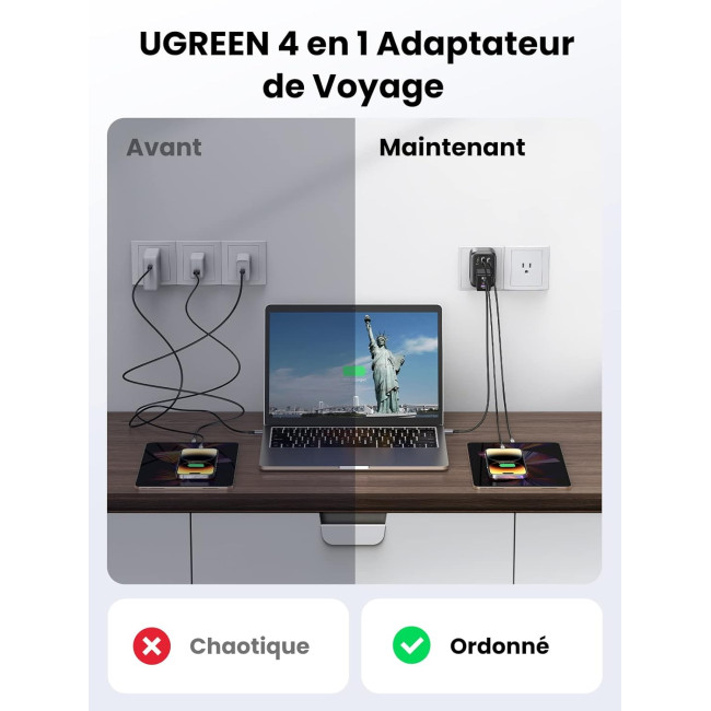 Дорожный адаптер UGREEN 30W (0020)