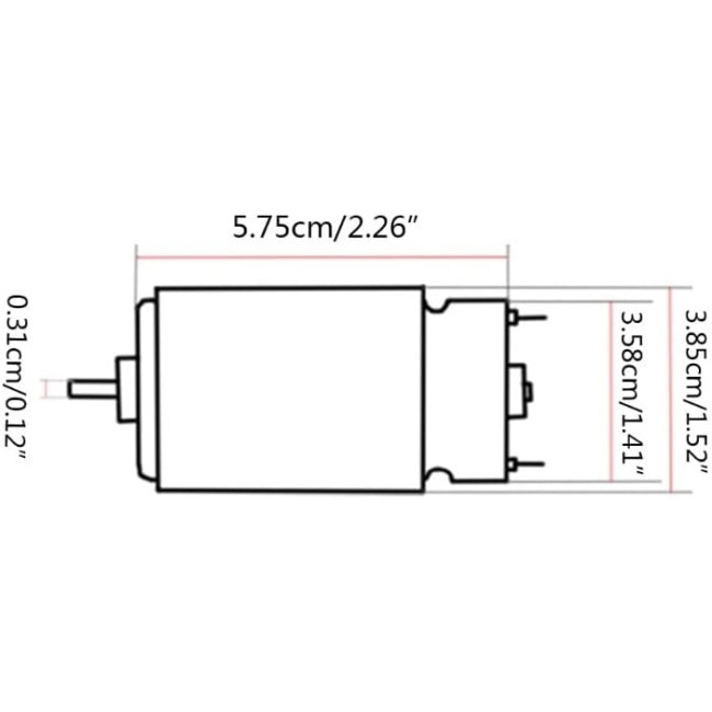 Двигун VORNEL GRS-550VC 18V 14 зубів 550 DC двигун дитячі іграшки для їзди, модуль двигуна їзда (2024)