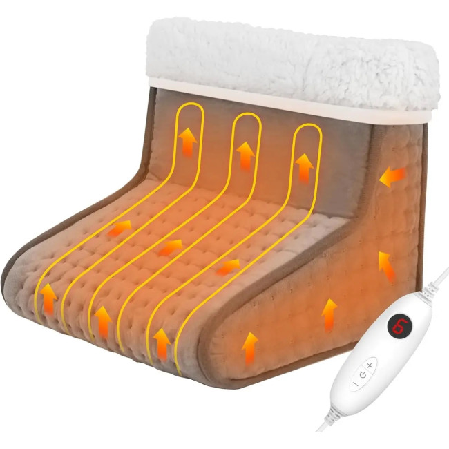 Електрична підставка для обігріву ніг Comfier, з функцією авто вимкнення, сіра (4181)