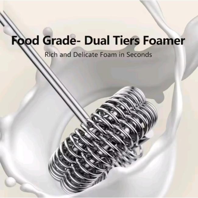 Електричний капучинатор спінювач молока, кавових напоїв Wireless Milk Frother KD-306 на акумуляторі, чорний (2103)