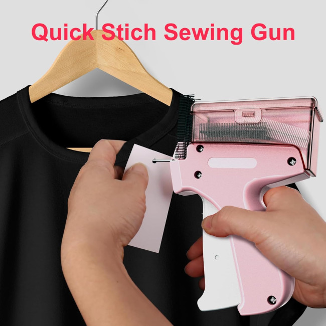 ELEOPUS Пістолет для мікростібків Stitchy TAG-001, пістолет для маркування одягу, рожевий (5128)