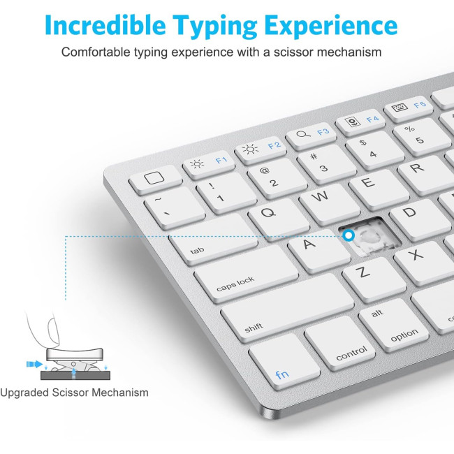 Emetok Bluetooth-клавіатура для iPad, срібляста (4191)