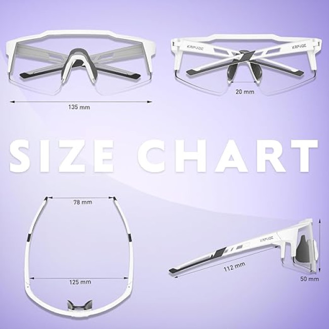 Фотохромні велосипедні окуляри KAPVOE з TR90 (3115)