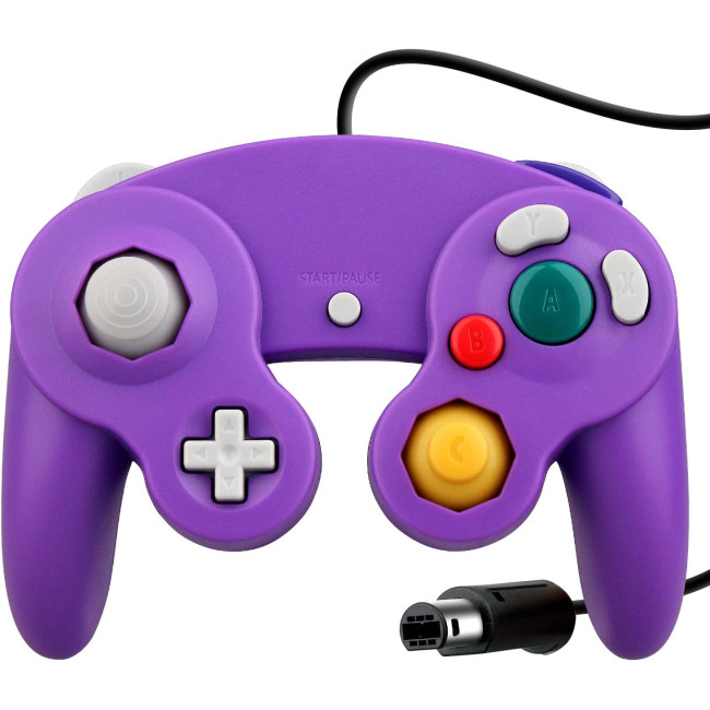 Ігровий контролер OSTENT Wired Shock для відеоігор Nintendo GameCube NGC, фіолетовий (4001)