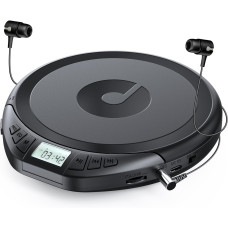 Gueray портативний CD-програвач H-01 для автомобіля, з РК-дисплеєм, чорний (5079)