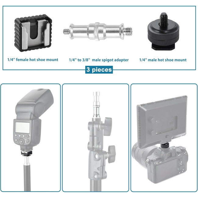 Гвинт для камери UTEBIT з адаптером 1/4 до 3/8, набір адаптерів з різьбою, 26 шт.(3046)