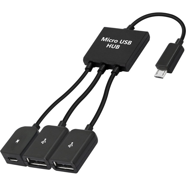 Кабель-розгалужувач YACSEJAO YAC-172 Dual Micro USB, чорний (4126)