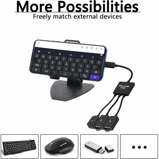 Кабель-розгалужувач YACSEJAO YAC-172 Dual Micro USB, чорний (4126)