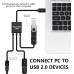 Кабель-розгалужувач YACSEJAO YAC-172 Dual Micro USB, чорний (4126) № 4