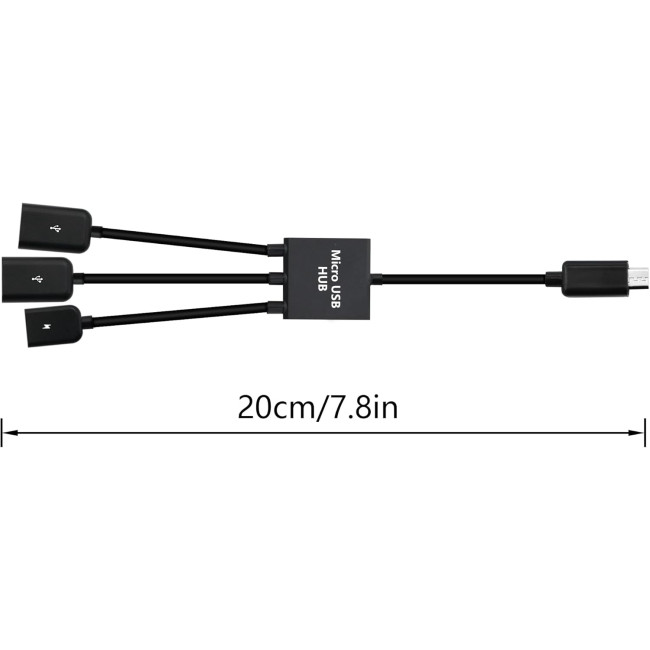Кабель-розгалужувач YACSEJAO YAC-172 Dual Micro USB, чорний (4126)