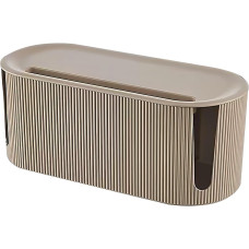 Кабельний органайзер DAWRIS, з кришкою, виготовлений з ABS-пластику, багатофункціональний, із захистом від перенапруги, коричневий (0154)