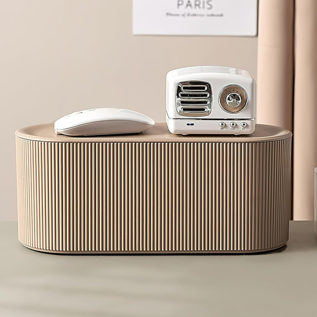 Кабельний органайзер DAWRIS, з кришкою, виготовлений з ABS-пластику, багатофункціональний, із захистом від перенапруги, коричневий (0154)