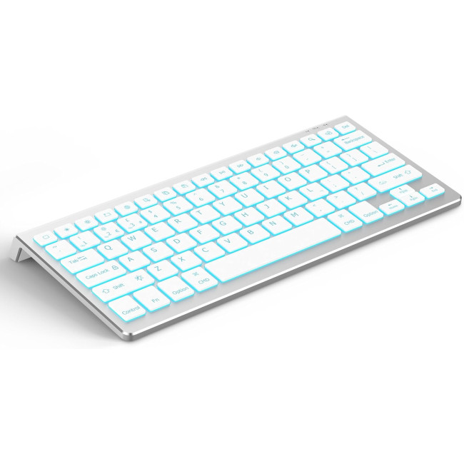 Клавіатура CACOE X60, сумісна з iOS, iPadOS та MacOS, 7 кольорів підсвічування, срібляста (2162)